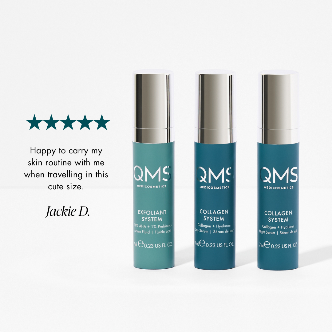 CORE SYSTEM Collagen + Exfoliant Set Medium 3x7ml - QMS Medicosmetics UK